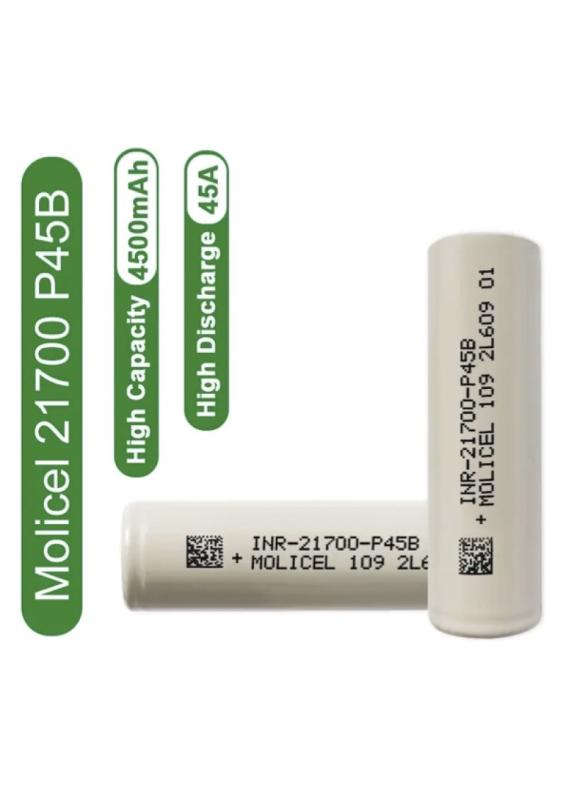 Acumulator Molicel - P45B - 45Ah descarcare! Cel mai performant 21700 al momentului.