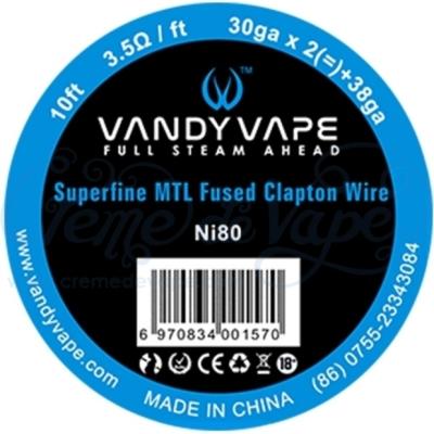 Vandy Vape Superfine MTL Fused Clapton 30GA x 2 + 38ga Ni80